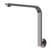 Vivid Slimline High Rise Phoenix Shower Arm Round Plate - Brushed Carbon